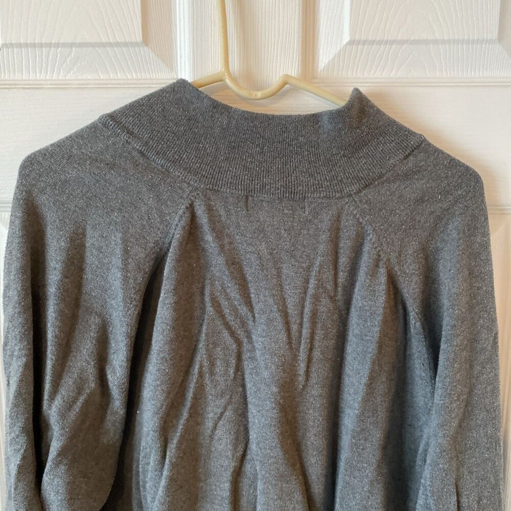 Eddie Bauer Sweater Men’s Size XL Grey 1/4 Zip High Neck Pullover - Picture 8 of 11